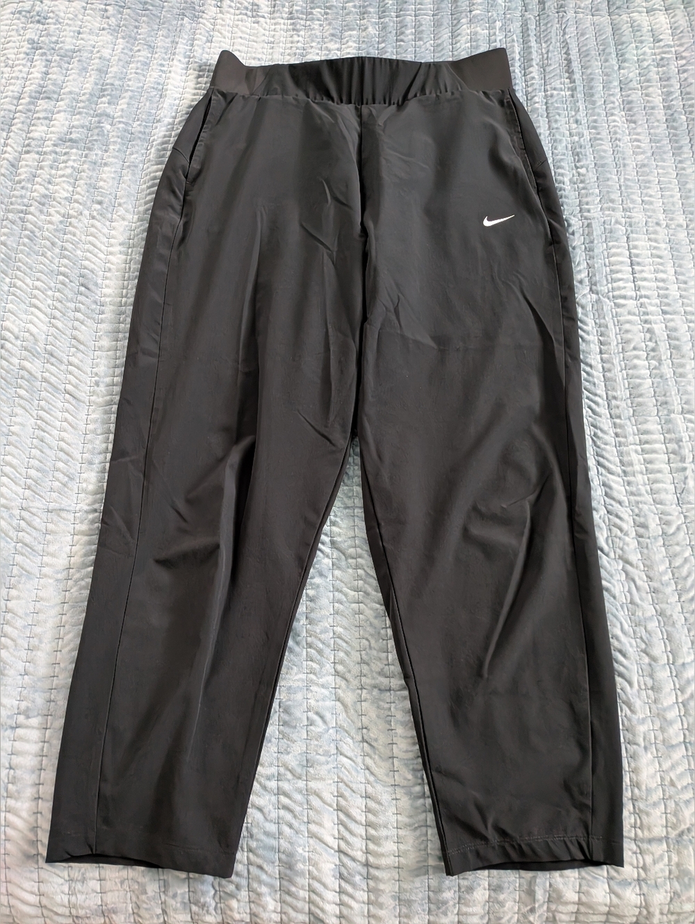 Nike Women's Black Jogger Pants with White Swoosh